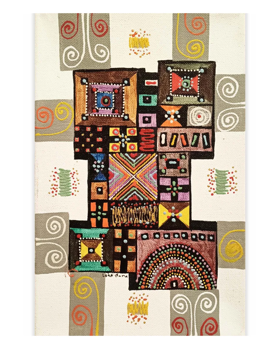 Hand-stitched geometry, square by square